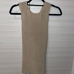 Commense Tan Knit Tank Top